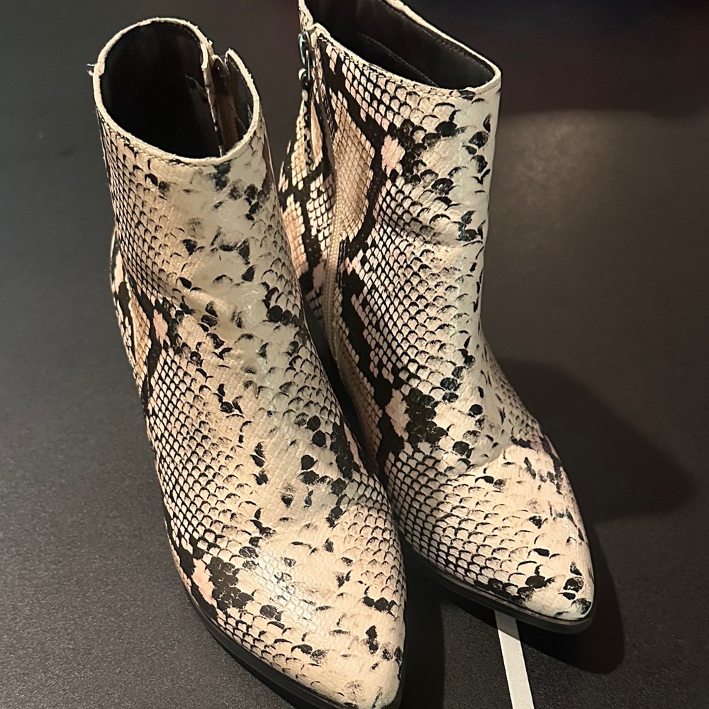 Snakeskin Ankle Boots
